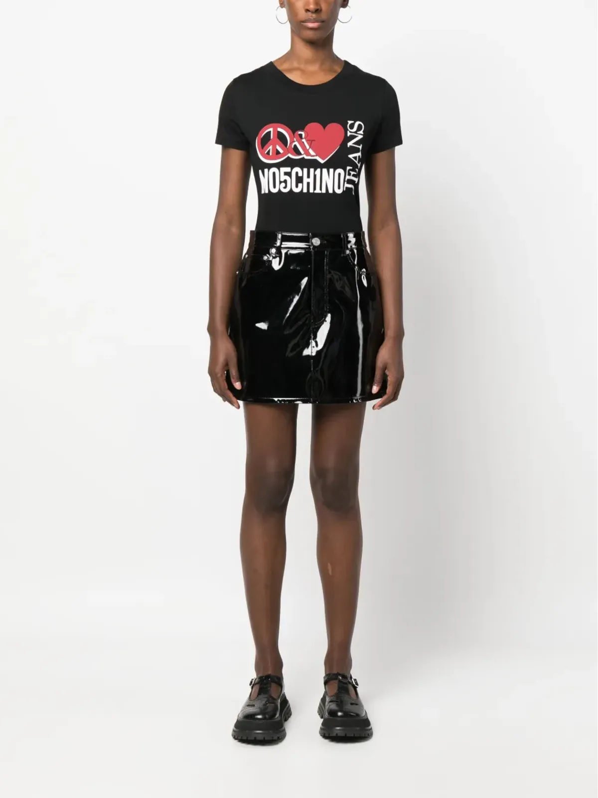 MOSCHINO JEANS グラフィック ロゴプリント Tシャツ - 画像2