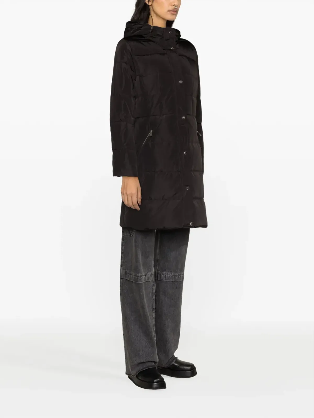Lauren Ralph Lauren ファー付きトリムのキルティングコート - 画像4