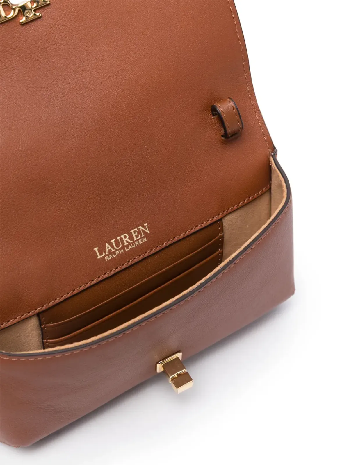 Lauren Ralph Lauren ロゴ入りレザークロスボディバッグ - ブラウン - 画像5