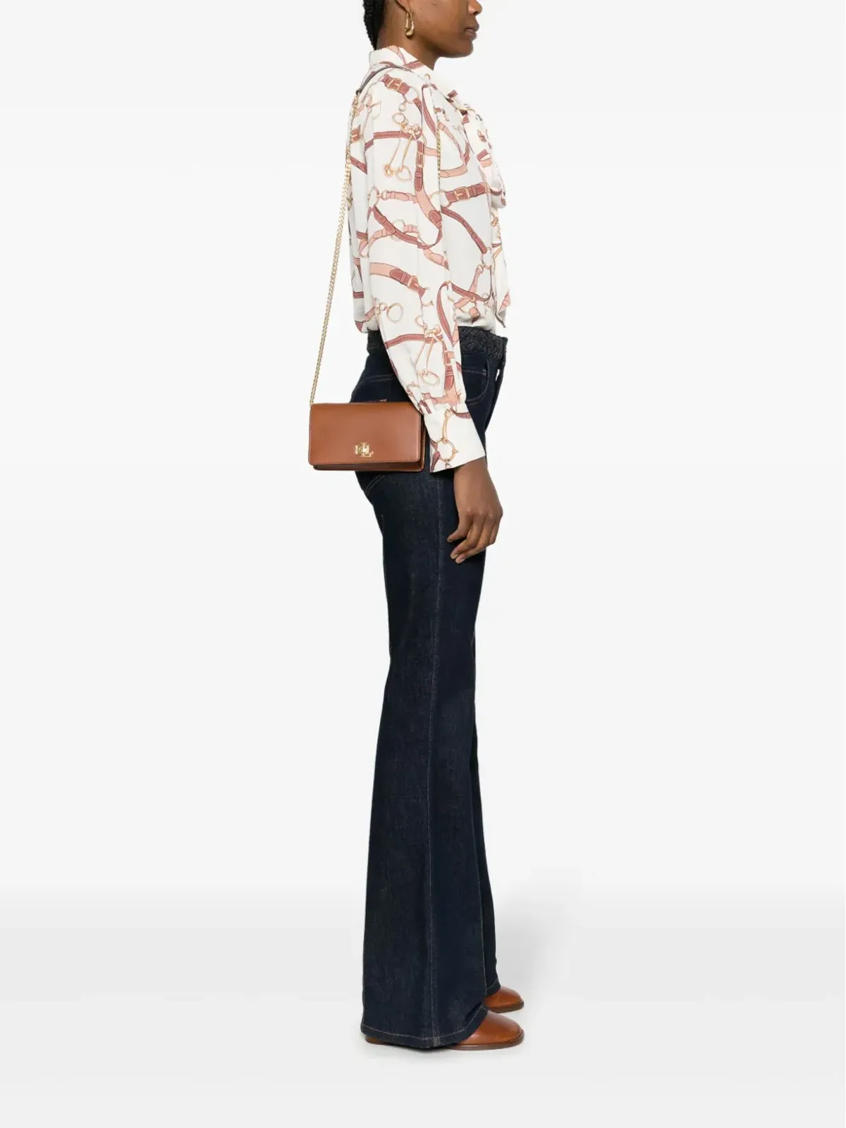 Lauren Ralph Lauren ロゴ入りレザークロスボディバッグ - ブラウン - 画像2