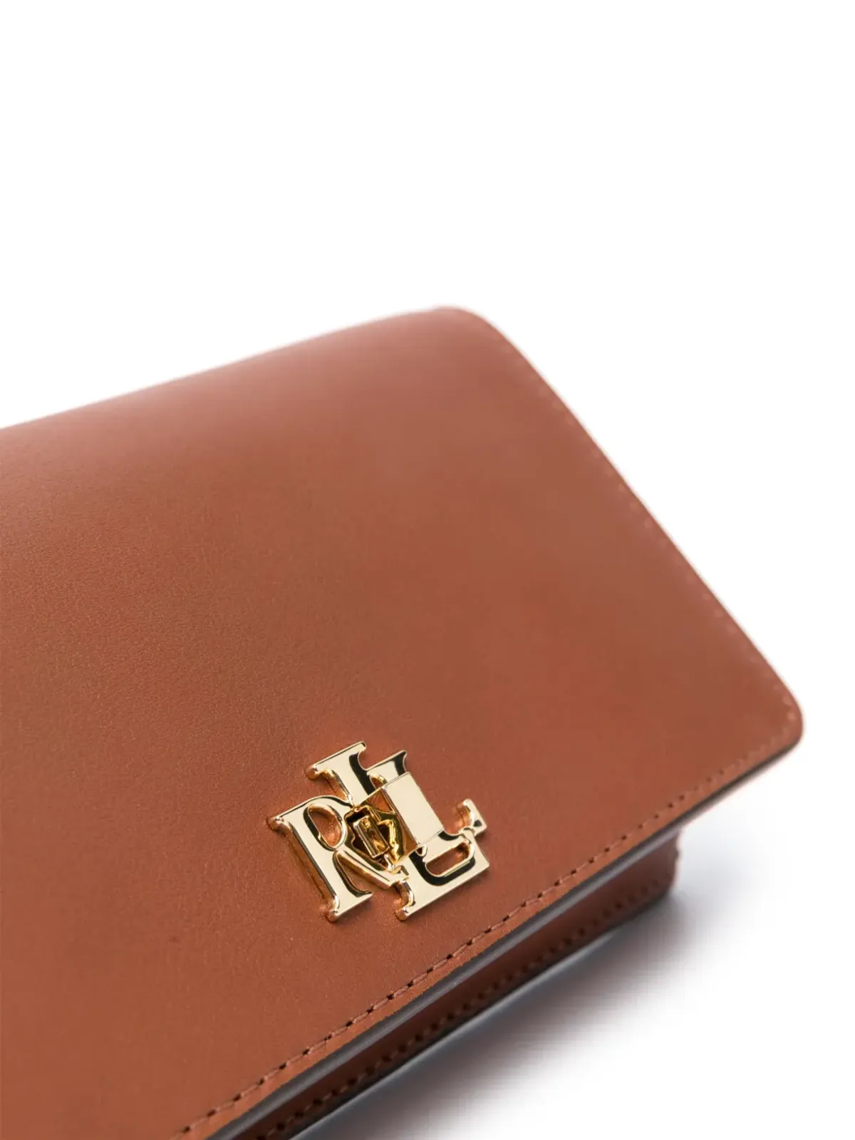 Lauren Ralph Lauren ロゴ入りレザークロスボディバッグ - ブラウン - 画像4