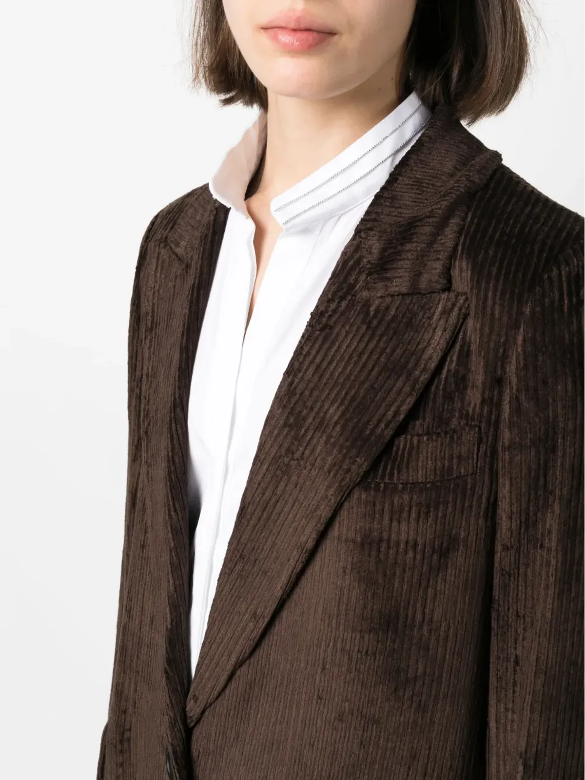Peserico tailored corduroy single-brested blazer - 画像5