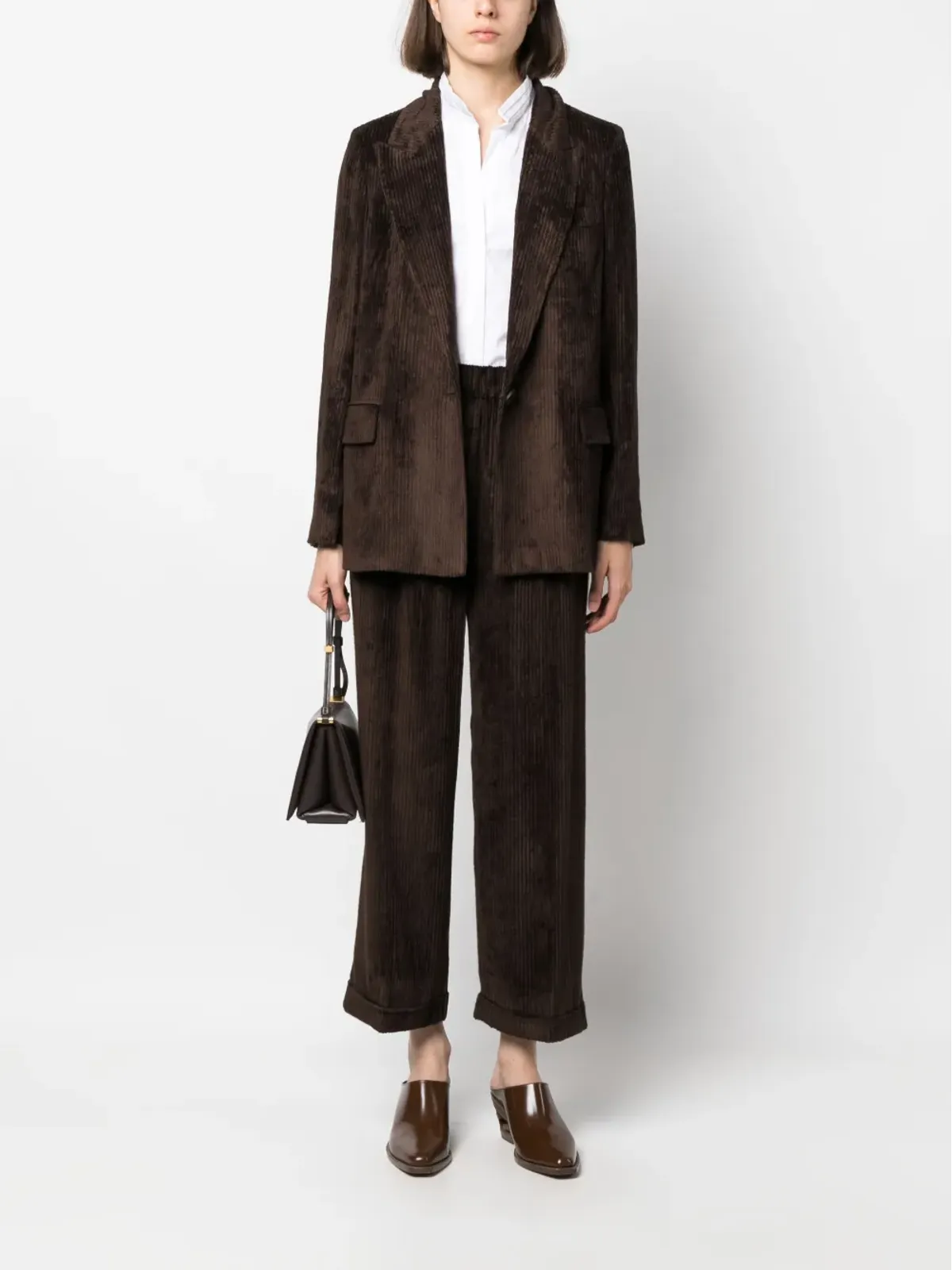 Peserico tailored corduroy single-brested blazer - 画像2