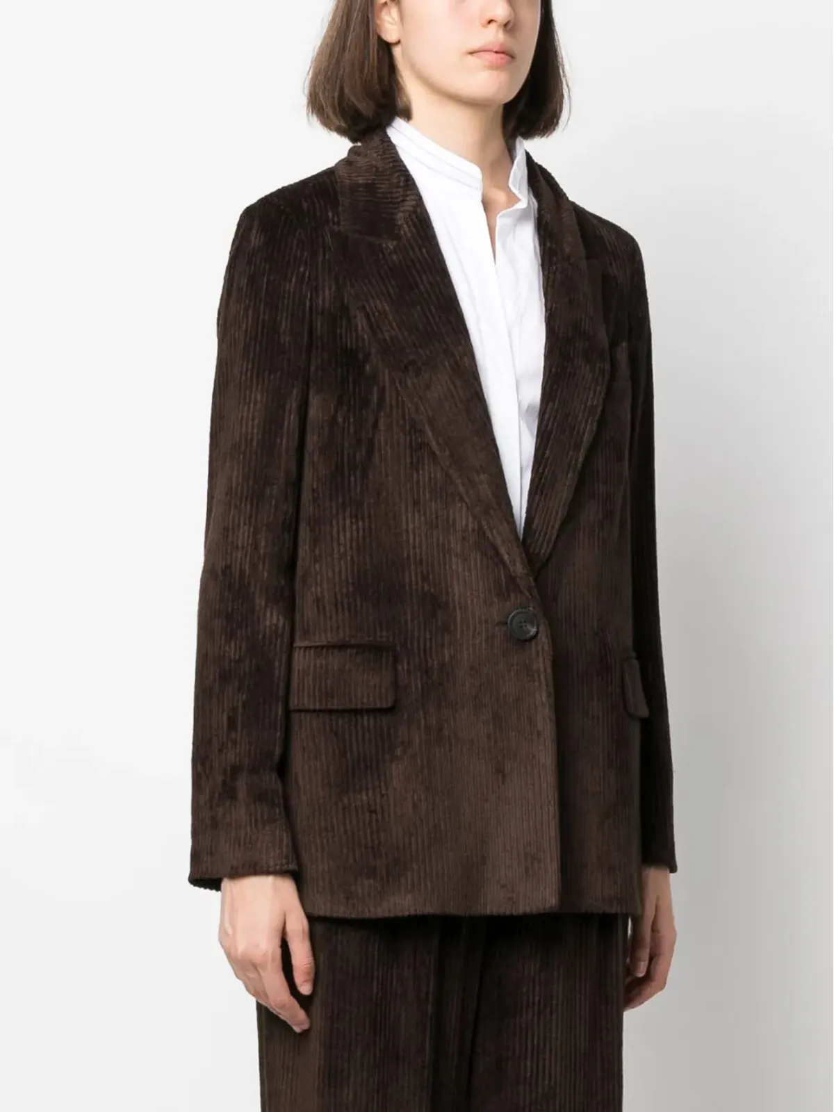 Peserico tailored corduroy single-brested blazer - 画像3