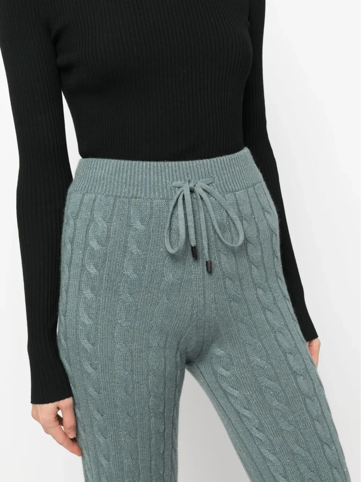 Peserico ドローストリング チャンクニットパンツ - 画像5