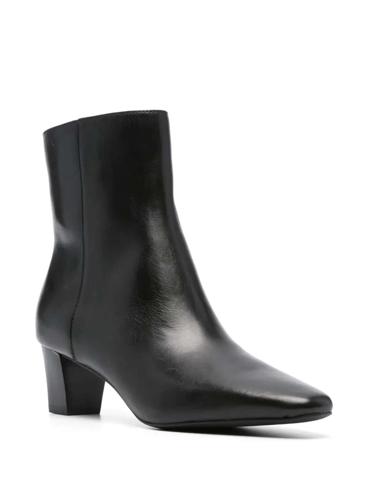 Lauren Ralph Lauren Willa バーンシュドレザー アンクルブーツ ブラック - 画像2
