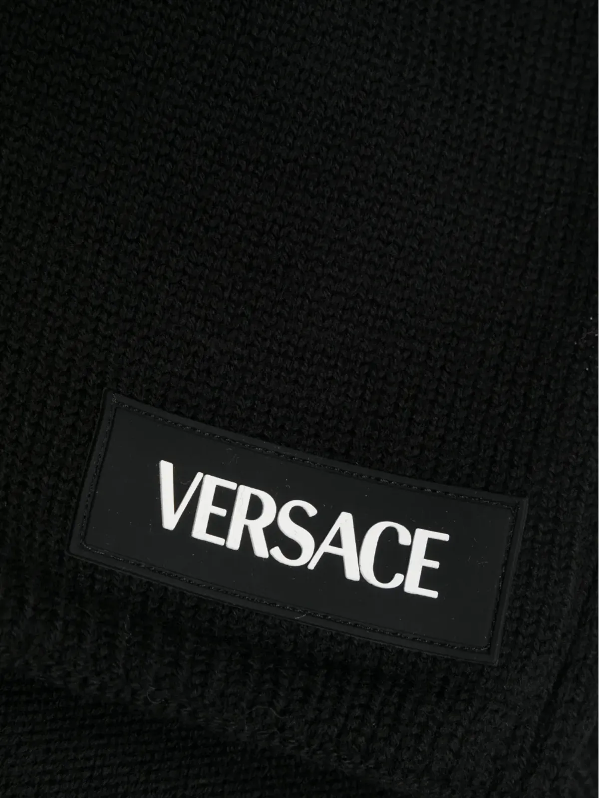 Versace Kids ロゴアップリケ付きニットスカーフ - 画像2