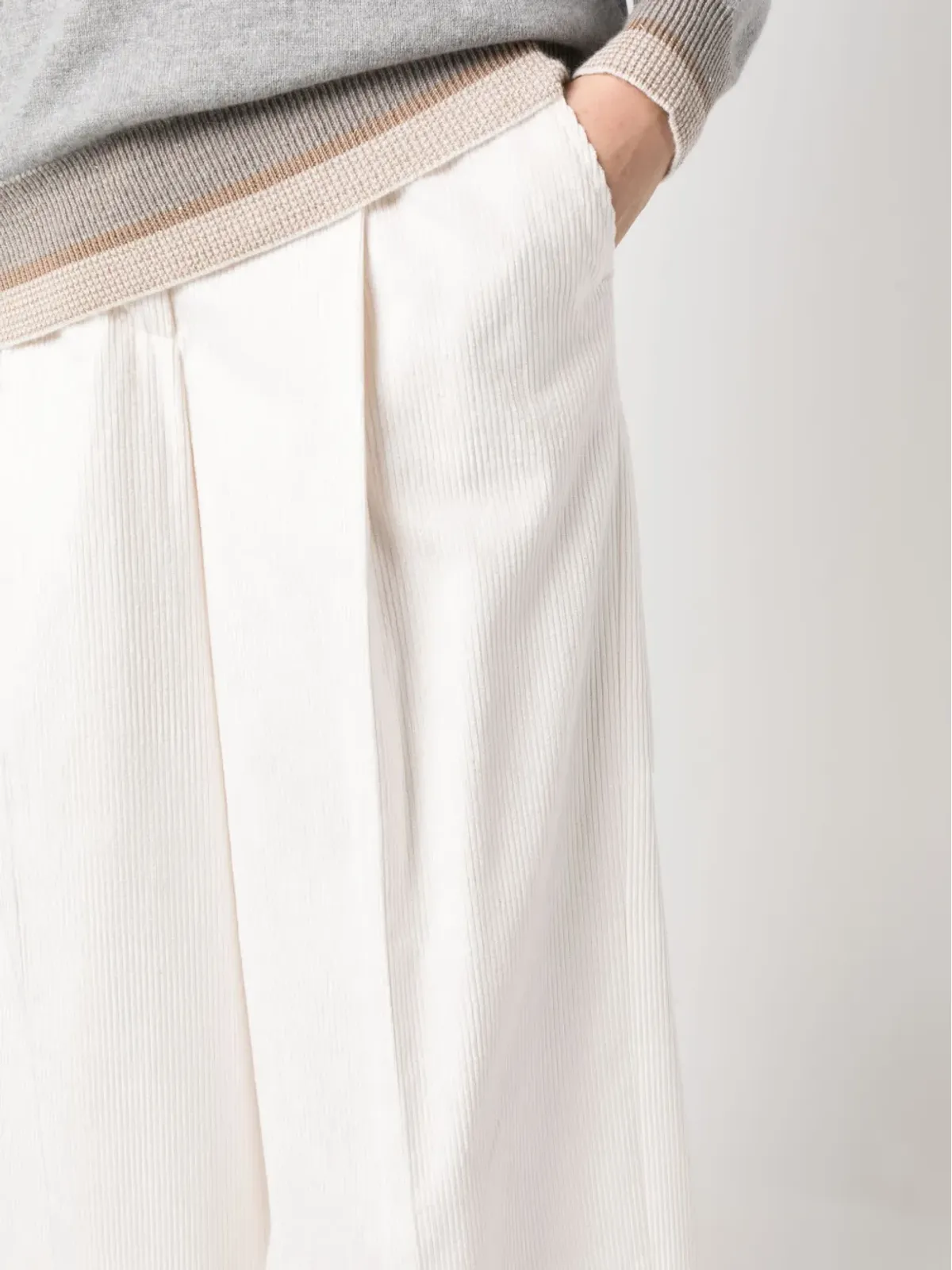 Peserico ハイウエスト クロップドパンツ - 画像5