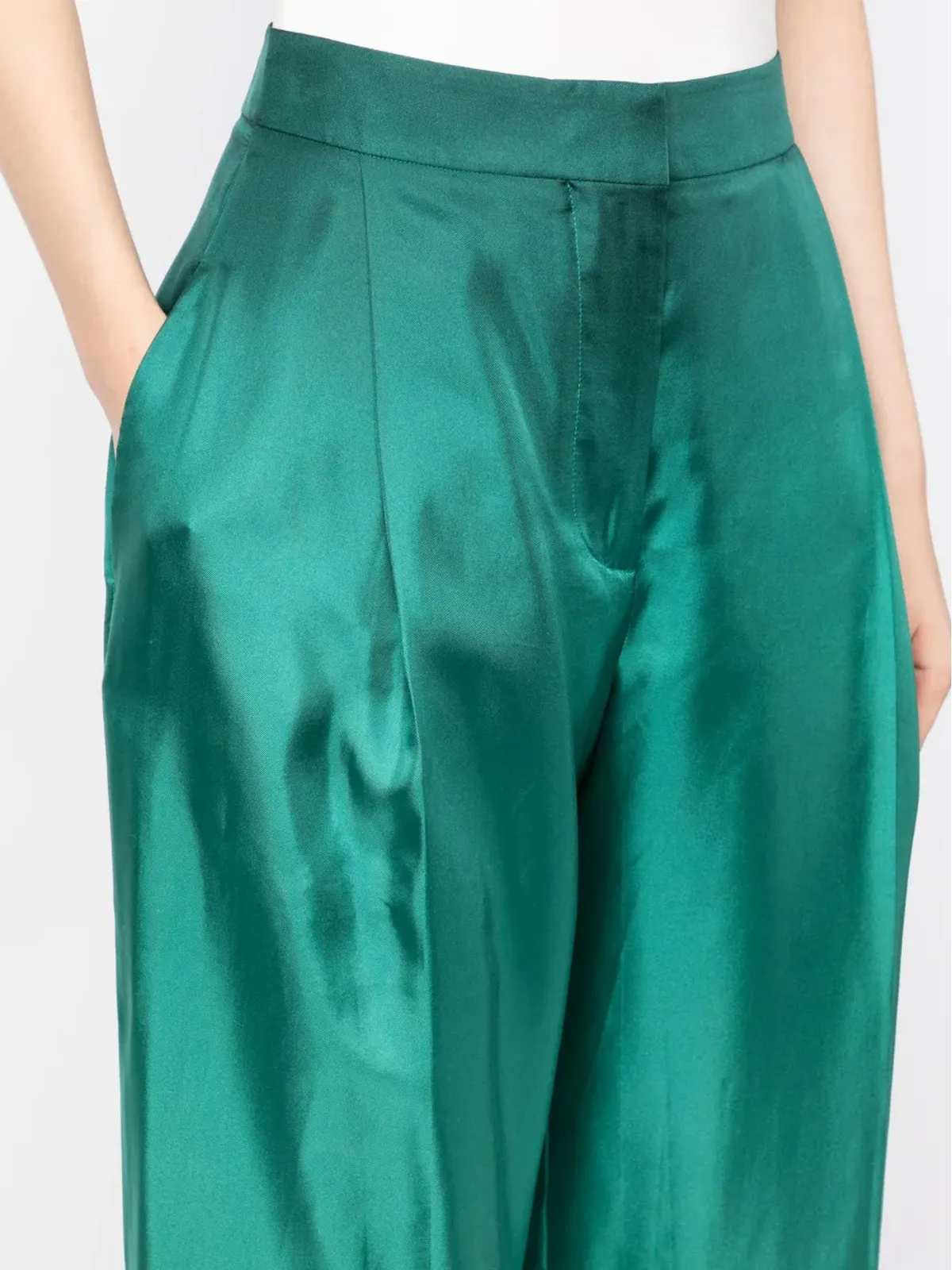 Oscar de la Renta グラデーション風シルク パラッツォパンツ - 画像5