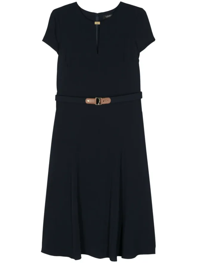 Lauren Ralph Lauren Lauren Ralph Lauren ロゴプレート付きジョージェットドレスの商品画像