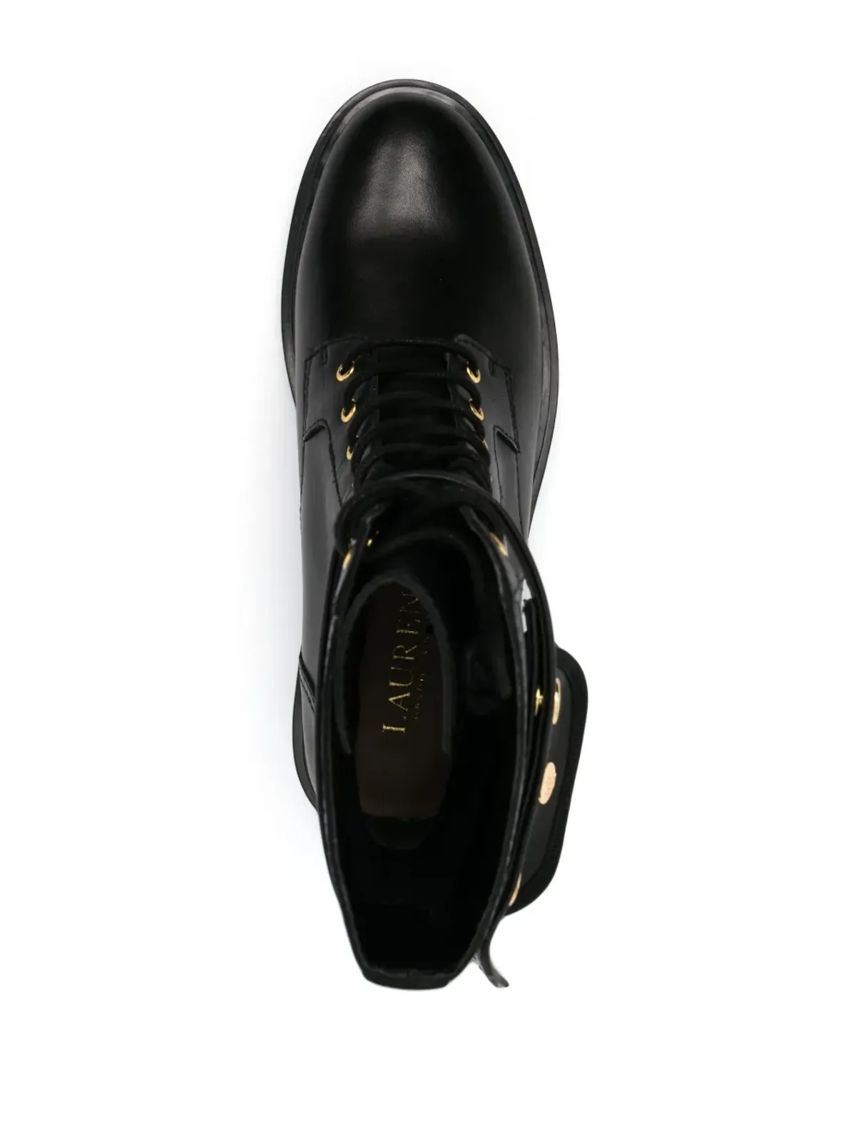 Lauren Ralph Lauren カミー レースアップ レザー ブーツ - ブラック - 画像4