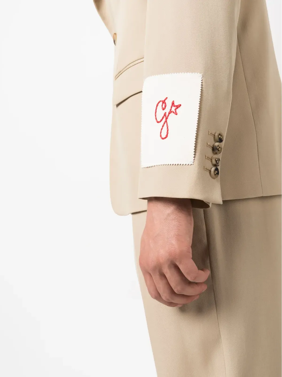 Golden Goose ロゴパッチ付き ヴァージンウール ブレザー - 画像5