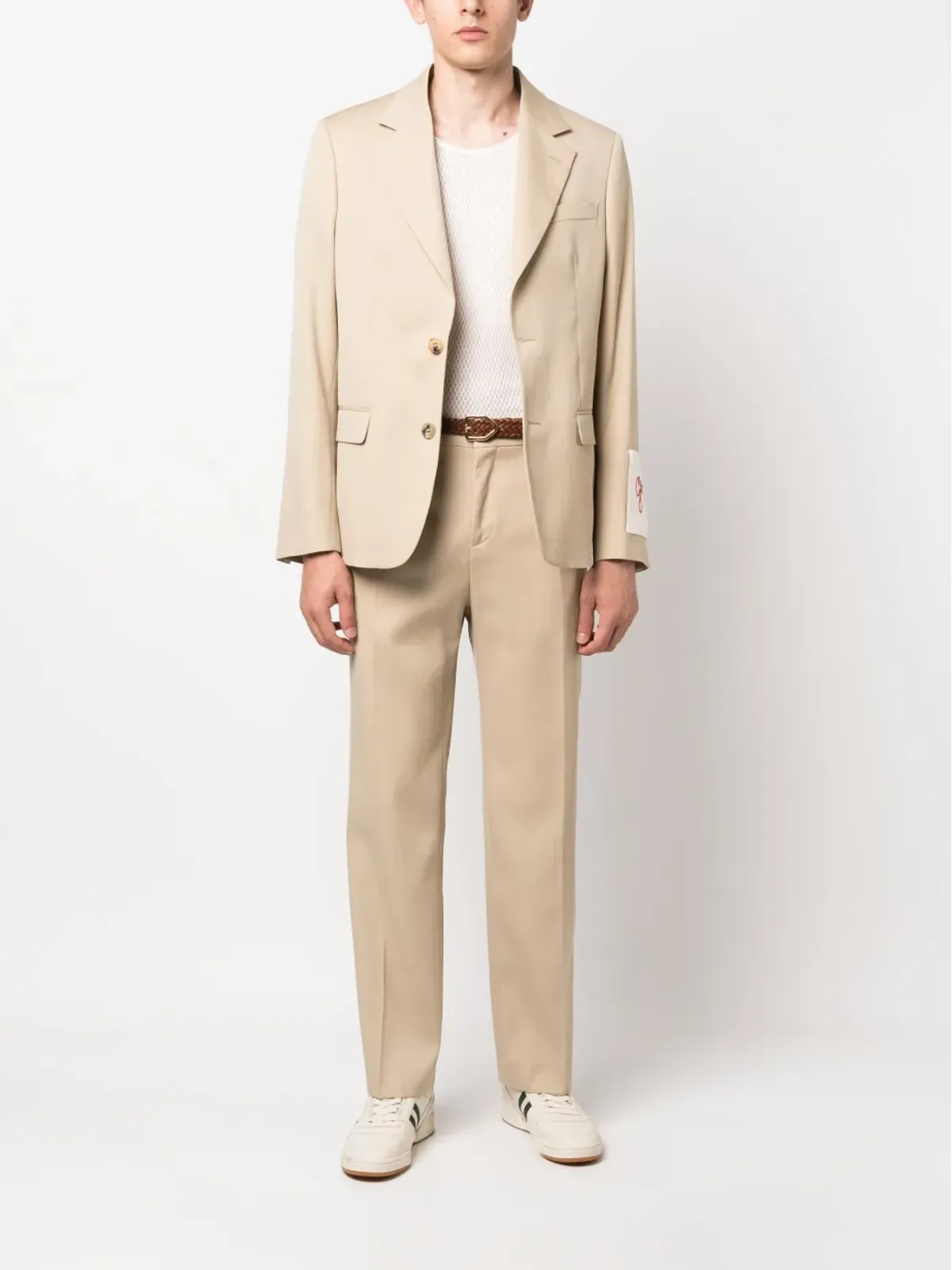 Golden Goose ロゴパッチ付き ヴァージンウール ブレザー - 画像2