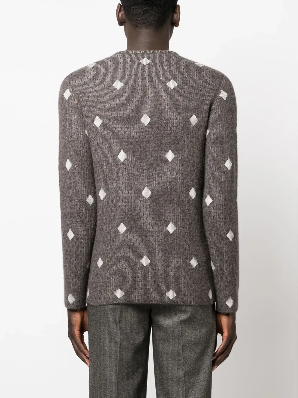 Giorgio Armani ダイヤモンドジャカード クルーネック ジャンパー - 画像3