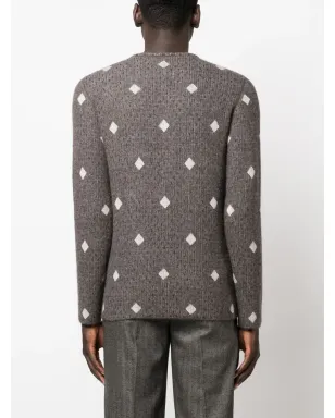 Giorgio Armani ダイヤモンドジャカード クルーネック ジャンパー - サムネイル3