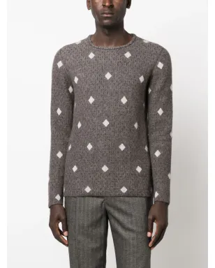 Giorgio Armani ダイヤモンドジャカード クルーネック ジャンパー - サムネイル4