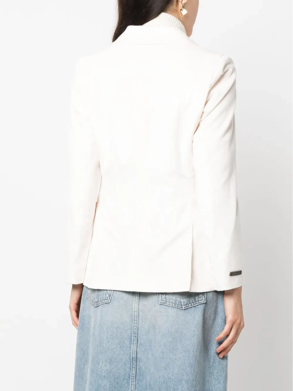 Peserico corduroy double-breasted blazer - Pink - 画像4