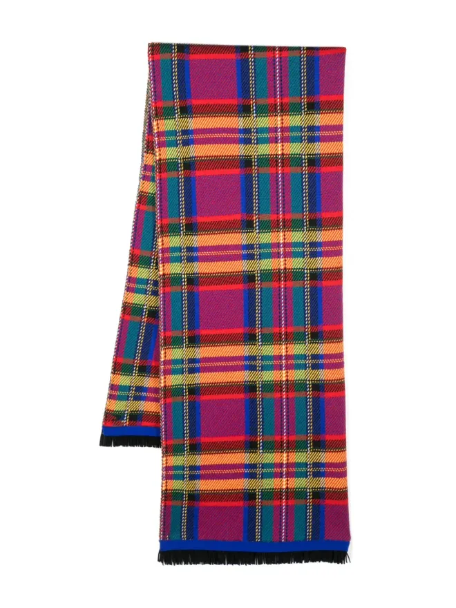 Saint Laurent Pre-Owned Saint Laurent Pre-Owned 1980年代 タータンチェック ウール スカーフの商品画像