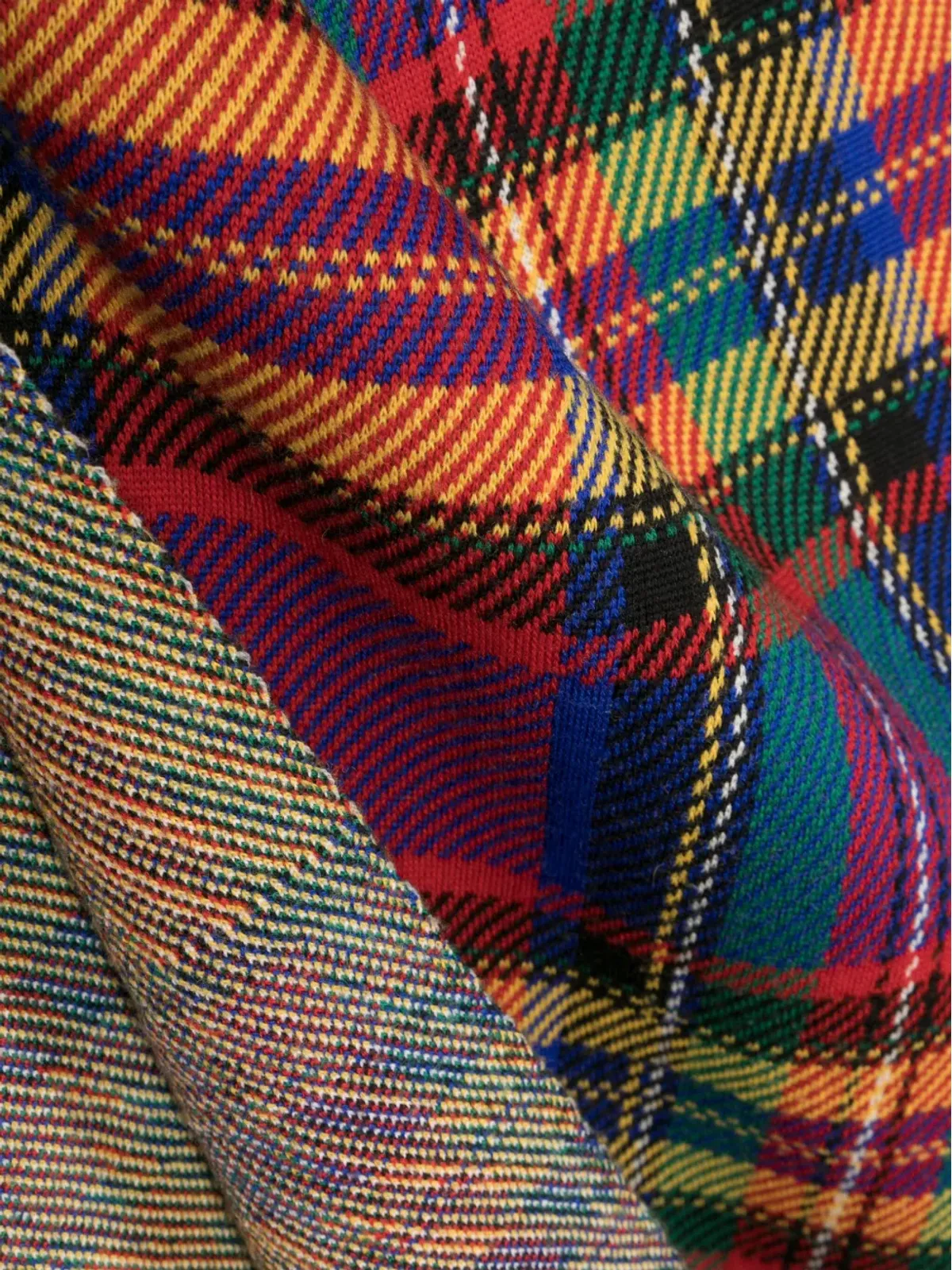 Saint Laurent Pre-Owned 1980年代 タータンチェック ウール スカーフ - 画像3