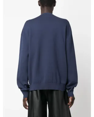 Alexander McQueen Skull Graffiti jacquard-knit jumper - Blue - サムネイル4