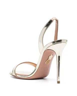Aquazzura So Nude 110mm slingback sandals - Gold - サムネイル3
