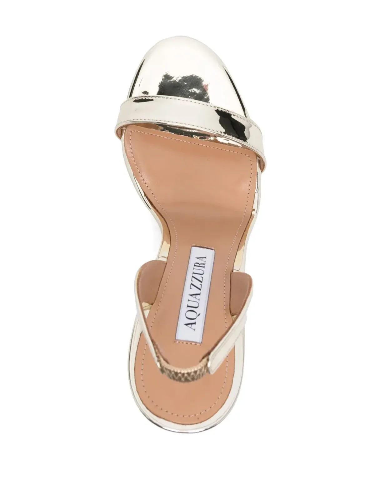 Aquazzura So Nude 110mm slingback sandals - Gold - 画像4