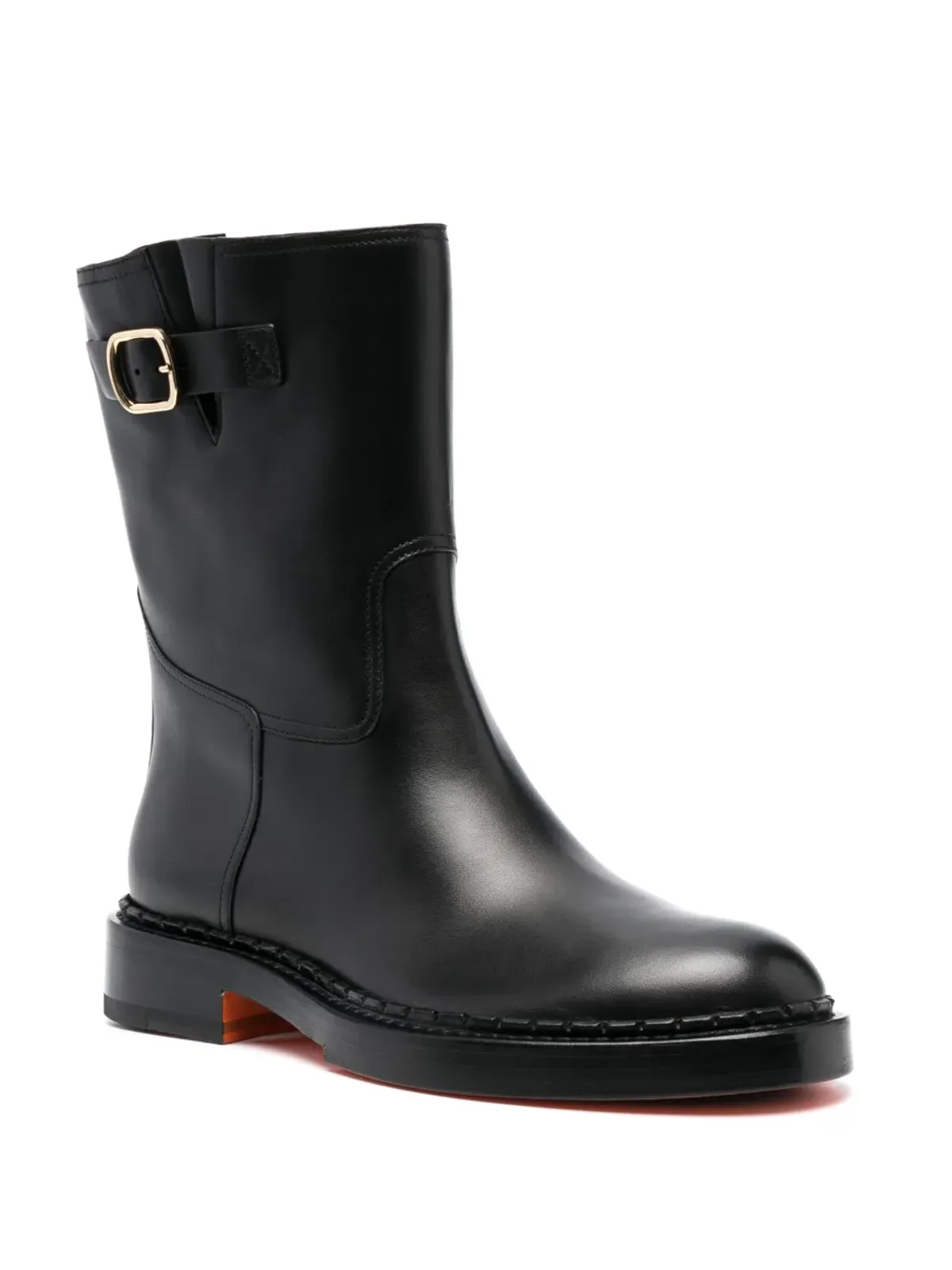 Santoni ジップアップ レザー アンクルブーツ - 画像2