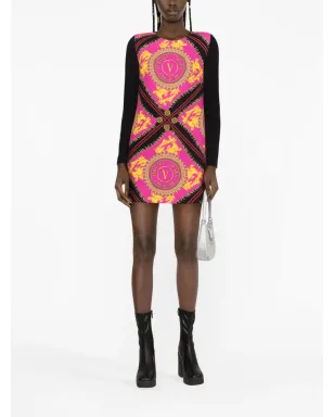 Versace Jeans Couture Vエンブレム チェーンプリント ミニドレス - サムネイル2