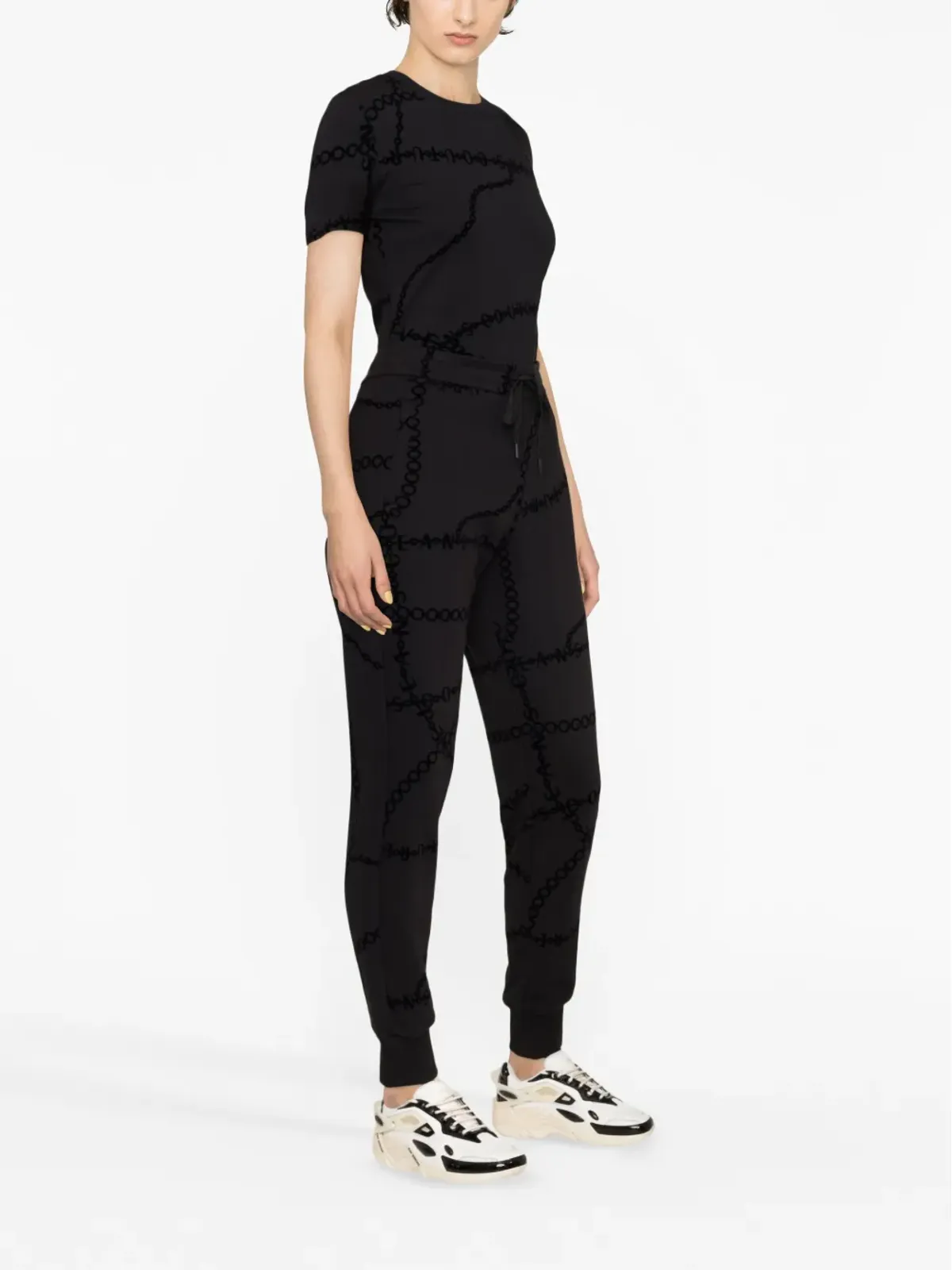 Versace Jeans Couture チェーンプリント コットン トラックパンツ - 画像3