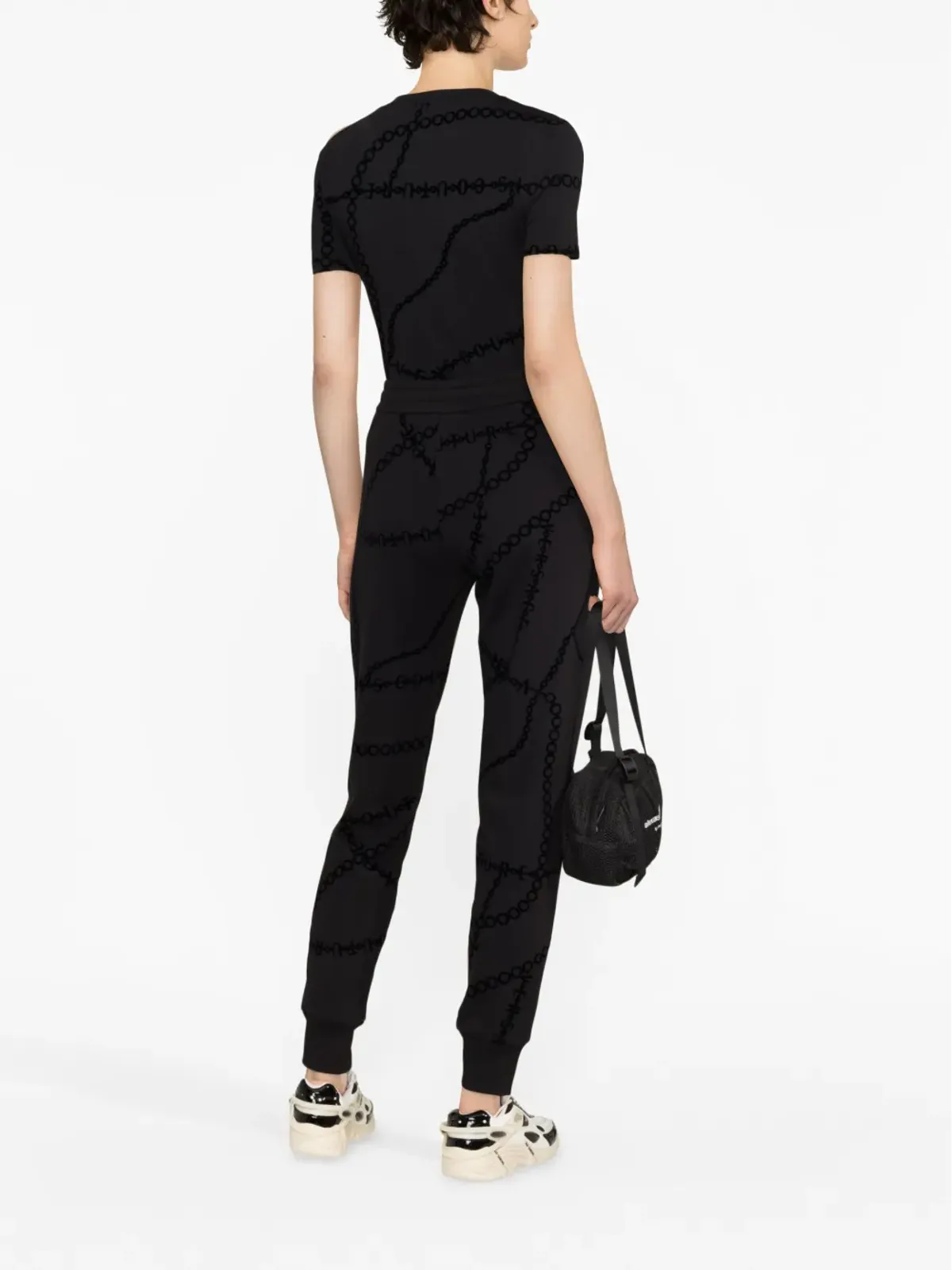 Versace Jeans Couture チェーンプリント コットン トラックパンツ - 画像4