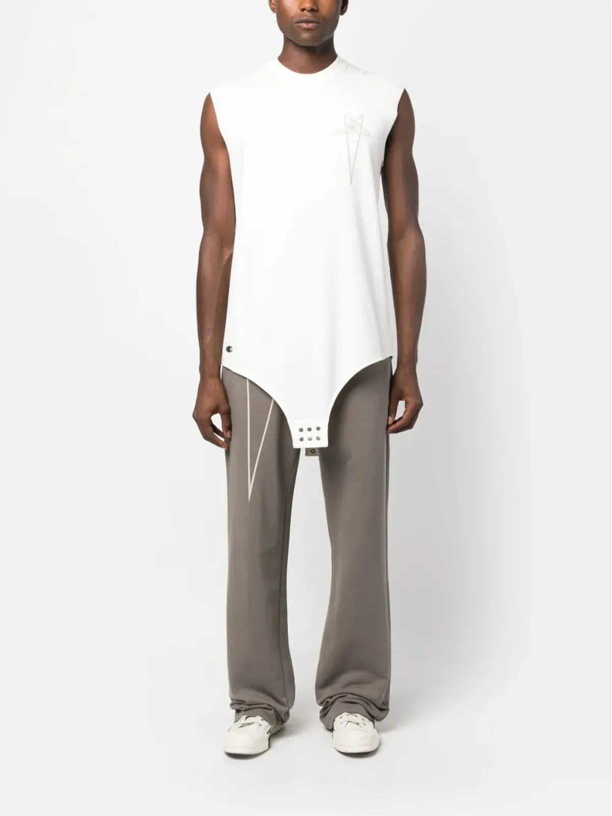 Rick Owens X Champion ロゴ刺繍入りコットンノースリーブトップ - 画像2