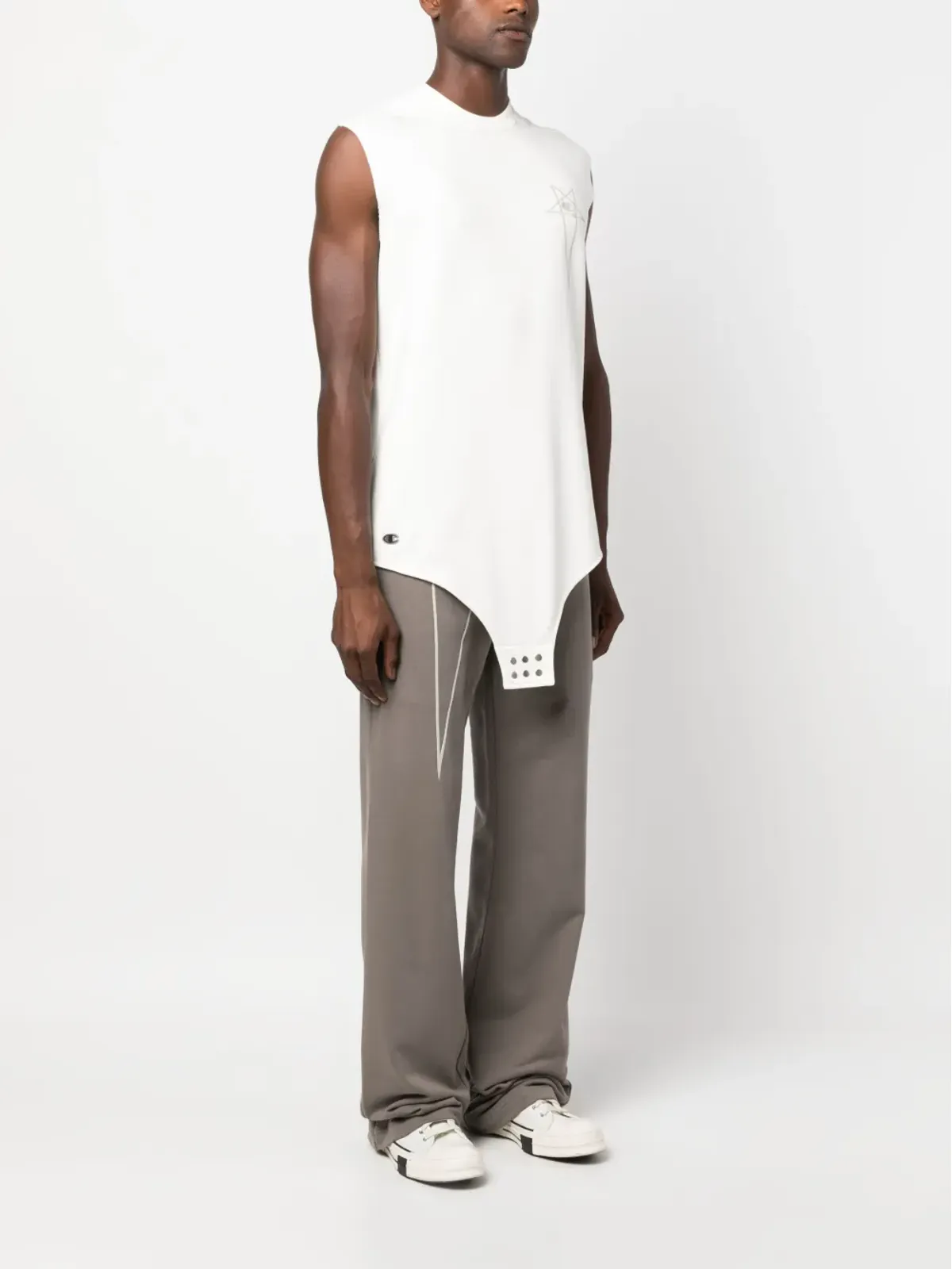 Rick Owens X Champion ロゴ刺繍入りコットンノースリーブトップ - 画像3