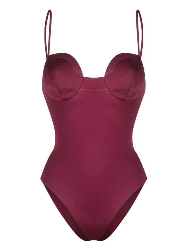 Noire Swimwear Noire Swimwear トーンステッチディテール水着 - Pinkの商品画像