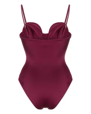 Noire Swimwear トーンステッチディテール水着 - Pink - サムネイル2