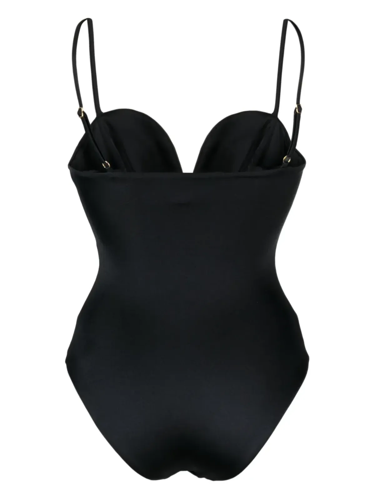Noire Swimwear ラウンドネックワンピース水着 - ブラック - 画像2