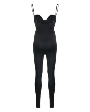 Noire Swimwear 同色ステッチディテール水着 - ブラック - サムネイル2