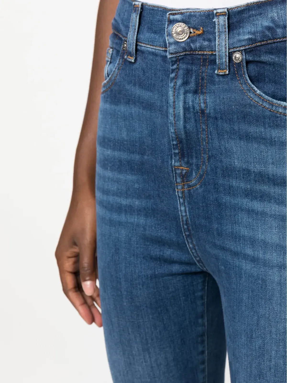 7 For All Mankind ハイウエスト クロップドジーンズ - 画像5