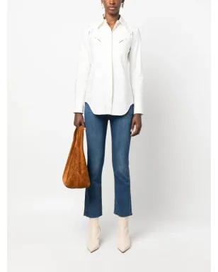 7 For All Mankind ハイウエスト クロップドジーンズ - サムネイル2