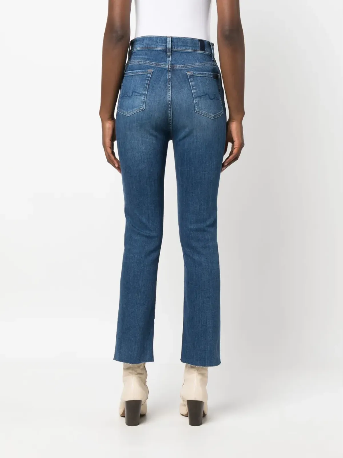 7 For All Mankind ハイウエスト クロップドジーンズ - 画像4