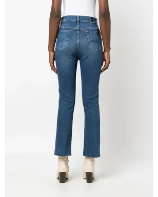 7 For All Mankind ハイウエスト クロップドジーンズ - サムネイル4