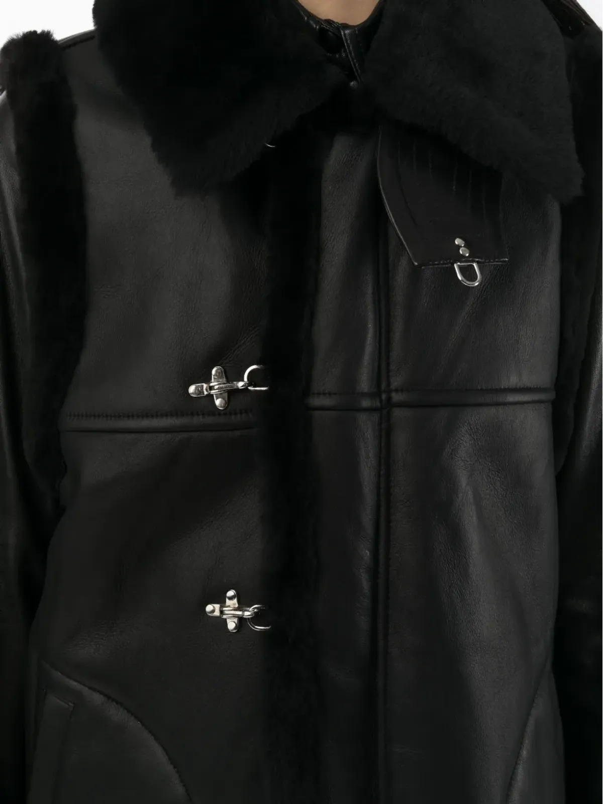 Noir Kei Ninomiya ロング丈レザーコート - 画像5