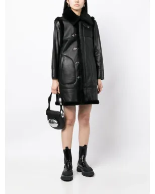Noir Kei Ninomiya ロング丈レザーコート - サムネイル2