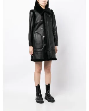 Noir Kei Ninomiya ロング丈レザーコート - サムネイル3