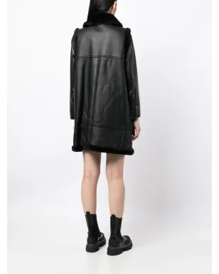 Noir Kei Ninomiya ロング丈レザーコート - サムネイル4