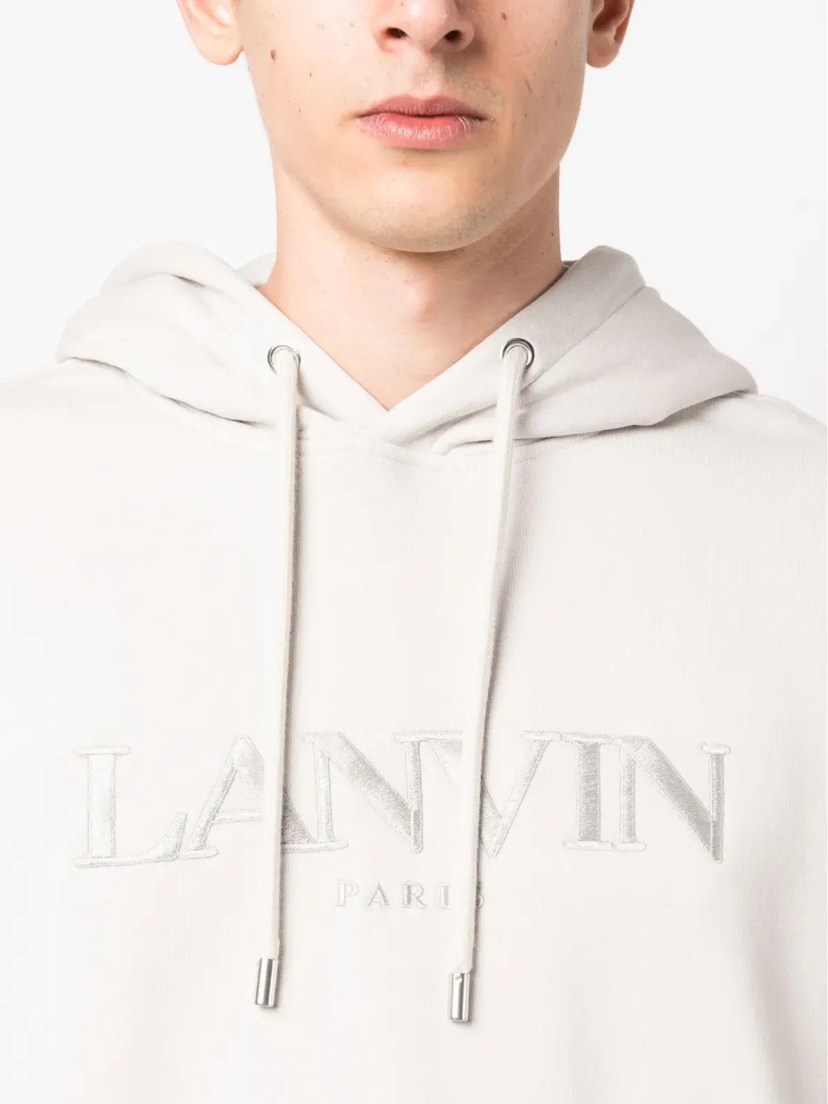 Lanvin ロゴ刺繍入りフリースフーディ - 画像5
