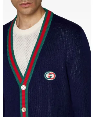 Gucci ウェブストライプボタンアップカーディガン - サムネイル5