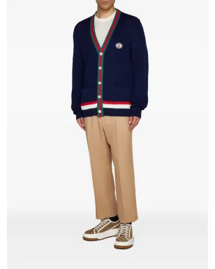 Gucci ウェブストライプボタンアップカーディガン - サムネイル2