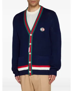 Gucci ウェブストライプボタンアップカーディガン - サムネイル3