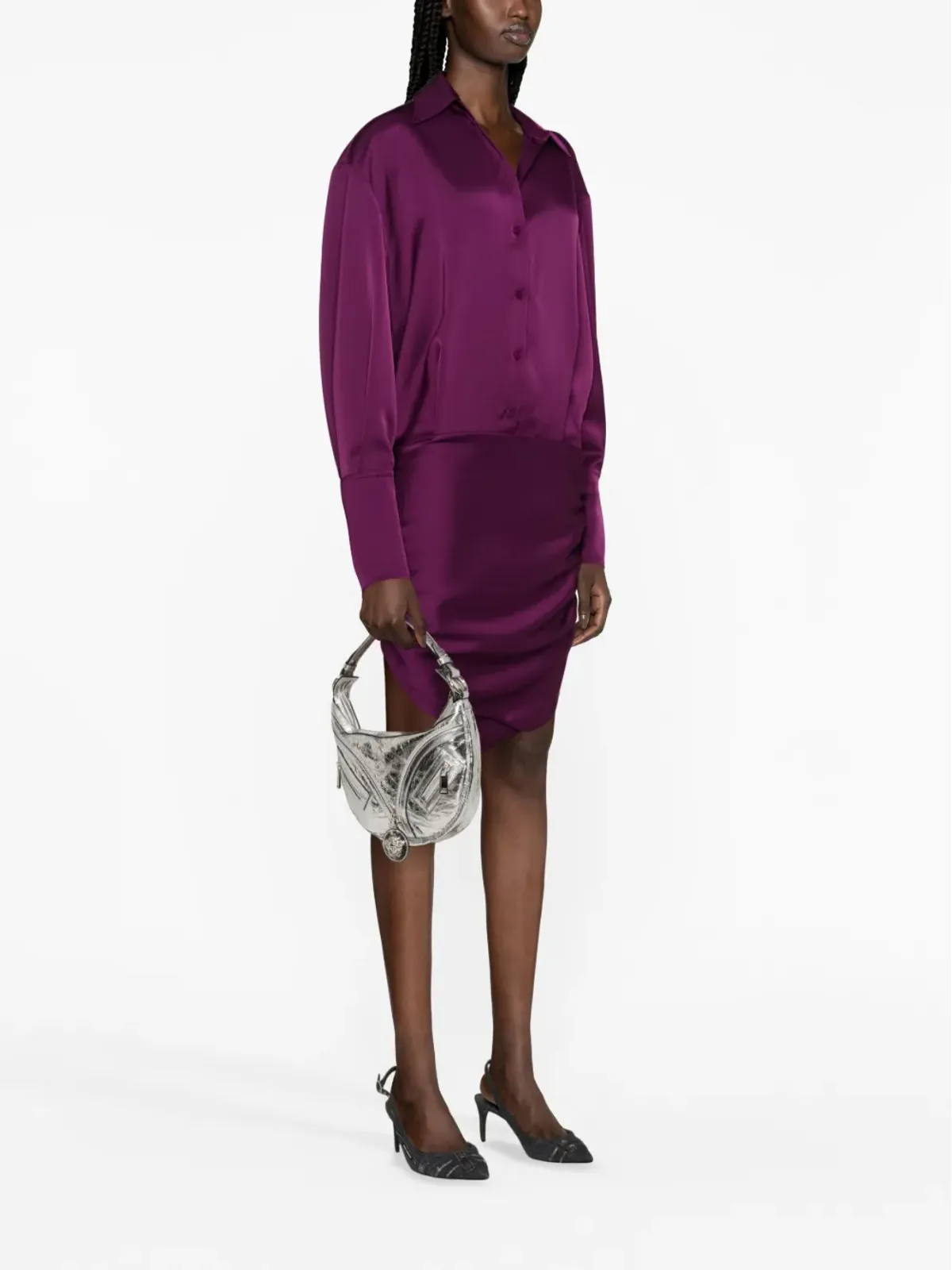 Versace リピート メタリックエフェクト ショルダーバッグ - 画像2