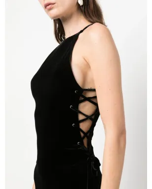 Alessandra Rich ラティス・レースアップ・ガウン - サムネイル5